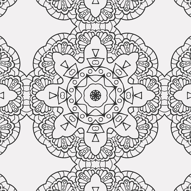 векторная раскраска геометрические цветочные фигуры узор фона