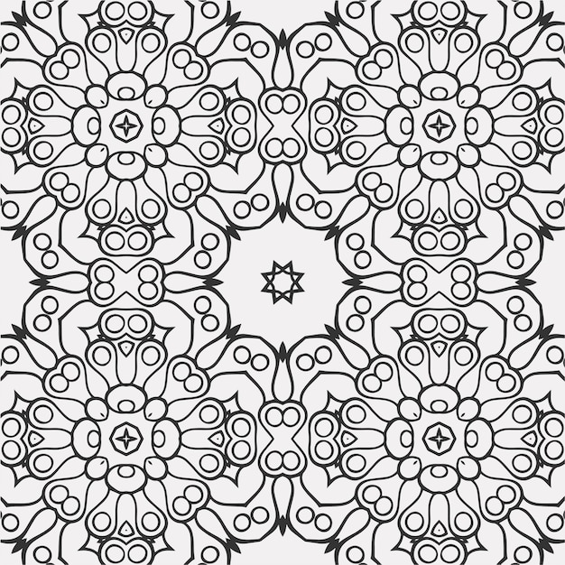 vector coloring geometric flower shapes pattern background.