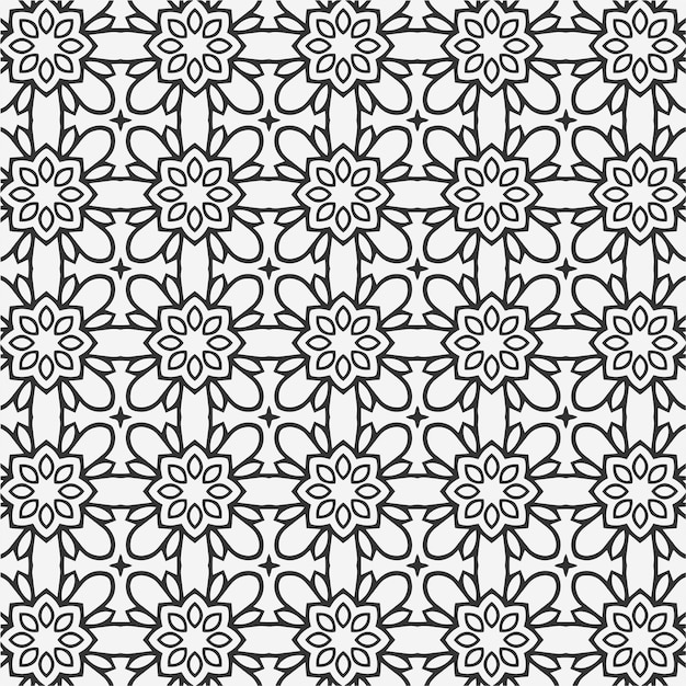 vector coloring geometric flower shapes pattern background