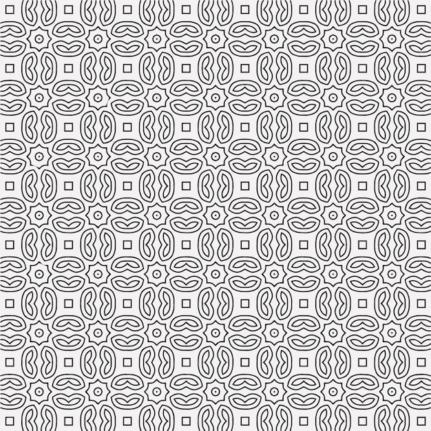 vector coloring  geometrical ornament flower shapes pattern background.