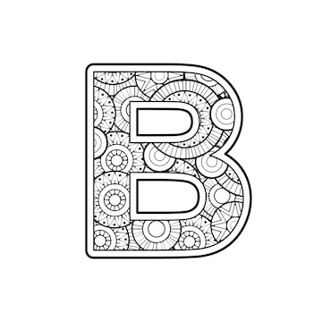 Premium Vector | Vector coloring page for adults contour black and ...