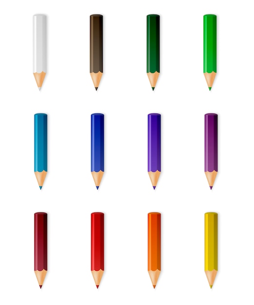 Vector colour pencils