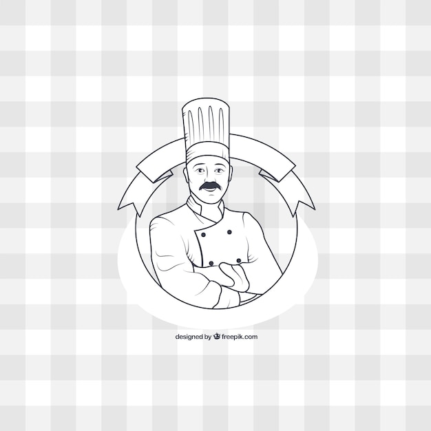 vector coloured chef design