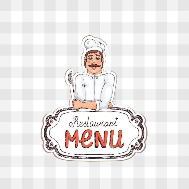 Vector coloured chef design