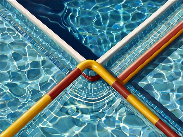 Vector Coloured swimming pools collection isolated