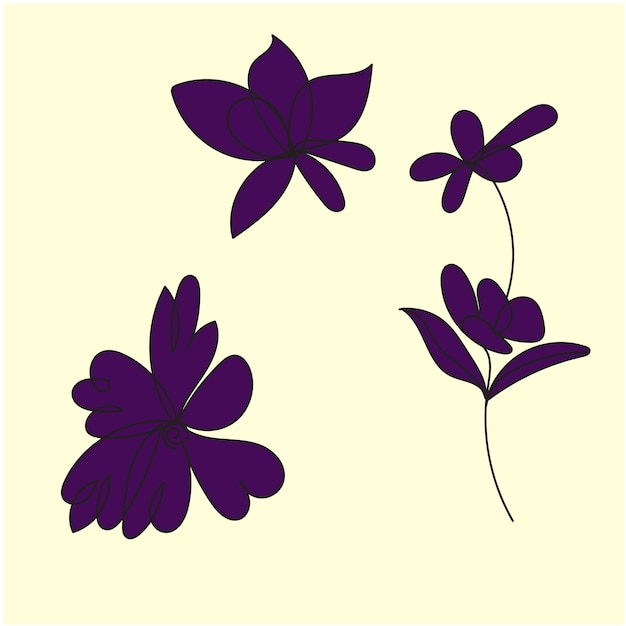 vector colourful flowers