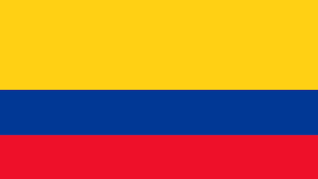 コロンビアの国旗のベクトル
