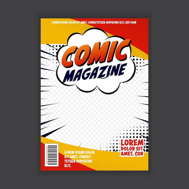 Vector vector comic book cover template designx9xdxa