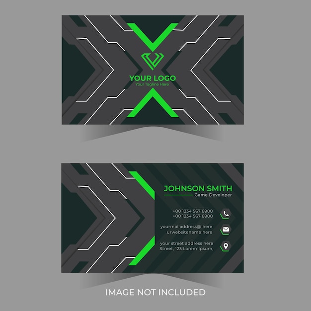 Vector company business card design template