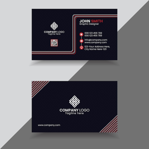 vector company business card template design free