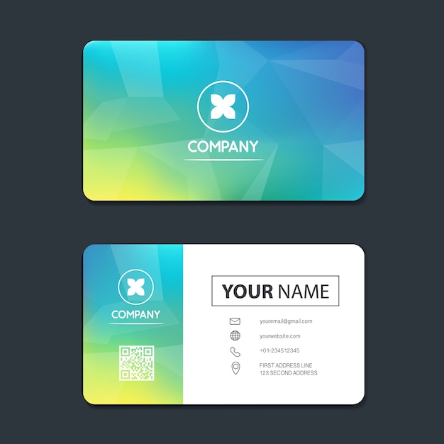 Vector of company business card 