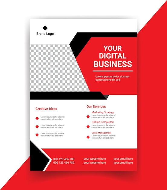 Vector company business flyer template design