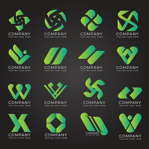 Vector company logo set design