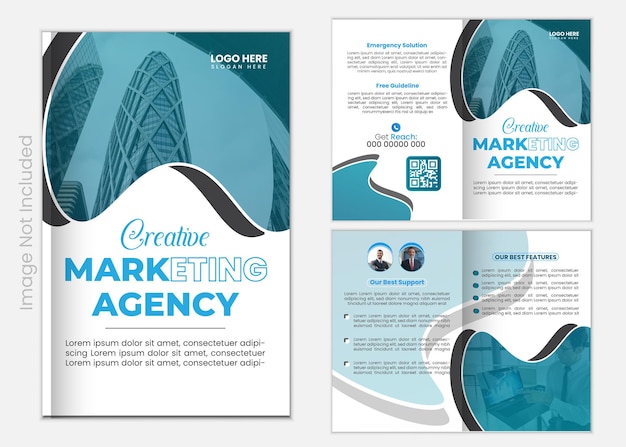 Vettore vector profilo aziendale brochure design brochure design creativo