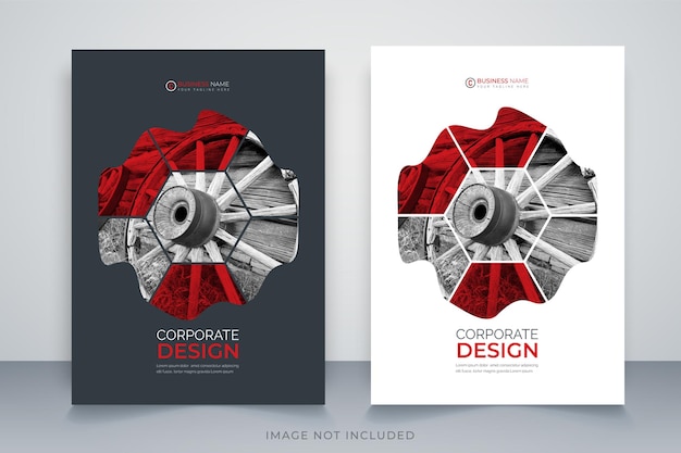 Vector company profile cover template layout design creative business brochure cover design