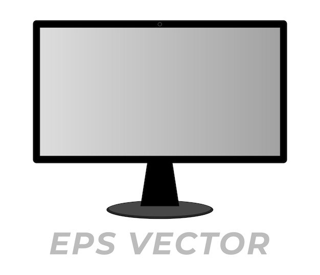 Vector computer display flat illustration