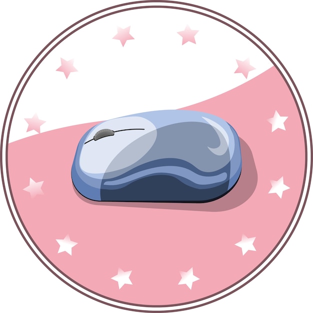 Vector computer mouse icon color style vector illustration