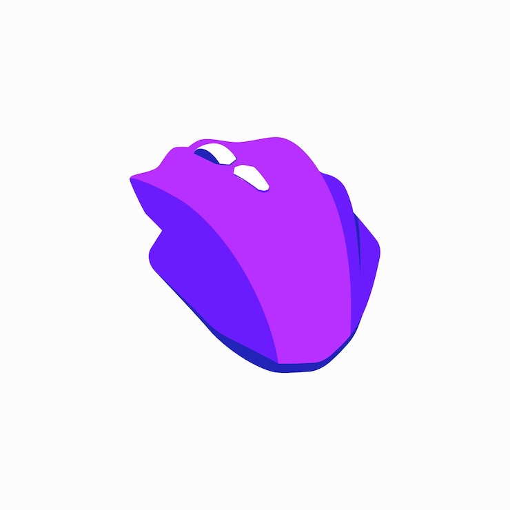Vector vector computer mouse icon in isometric 3d style isolated on white background accessories symbol