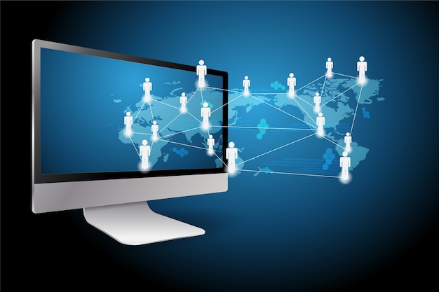 Vector computer with social media network