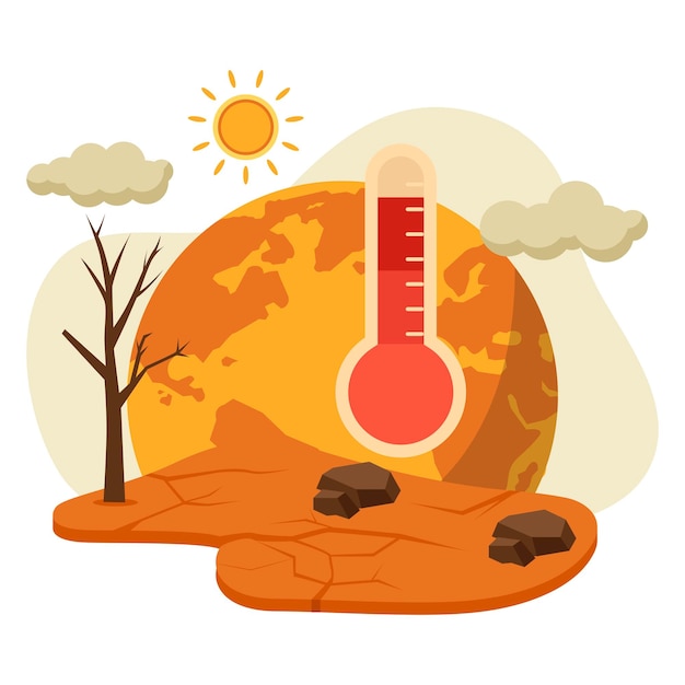 Vector vector concept of global warming