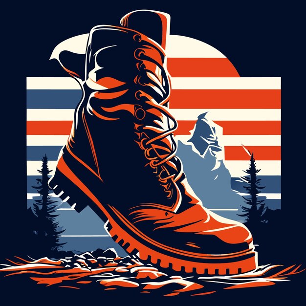 Vector vector concept patriotic footwear graphics