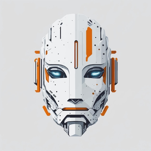 Vector concept of Robot head or face character design illustration