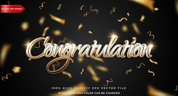 Vector vector congratulation text effect