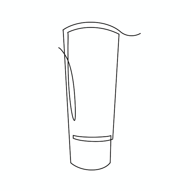 Vector continuous one line Glass illustration