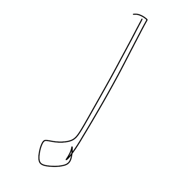 Vector vector continuous one line golf stick illustration