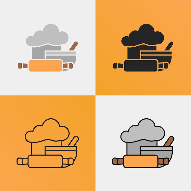 Vector vector cooking icons set