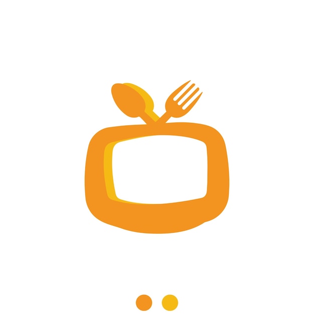 ベクトル料理ビデオ プレイ ロゴ デザイン コンセプト シェフの帽子と遊びのシンボル