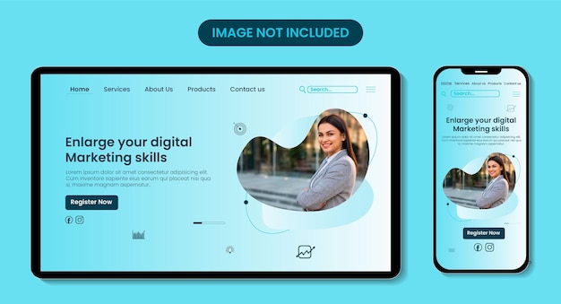 Vector vector cooperate marking landing page design