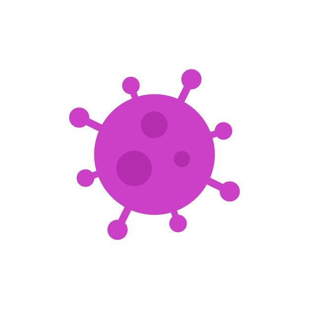 Virione del virus corona vettoriale del coronavirus su sfondo bianco