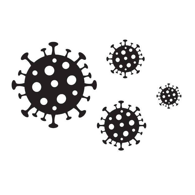 Vettore coronavirus covid 19 cellule isolate su sfondo bianco