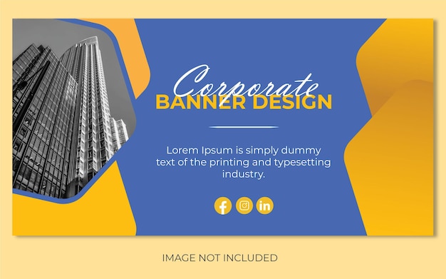 Vector corporate banner design template