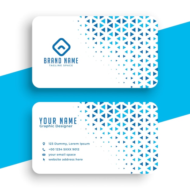 Вектор корпоративный синий элегантный шаблон визитной карты