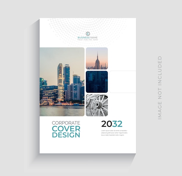 Vector corporate boek omslag ontwerp sjabloon brochure omslag