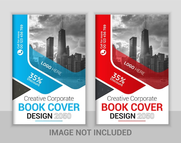 Vector corporate book cover design or modern business annual report book cover template