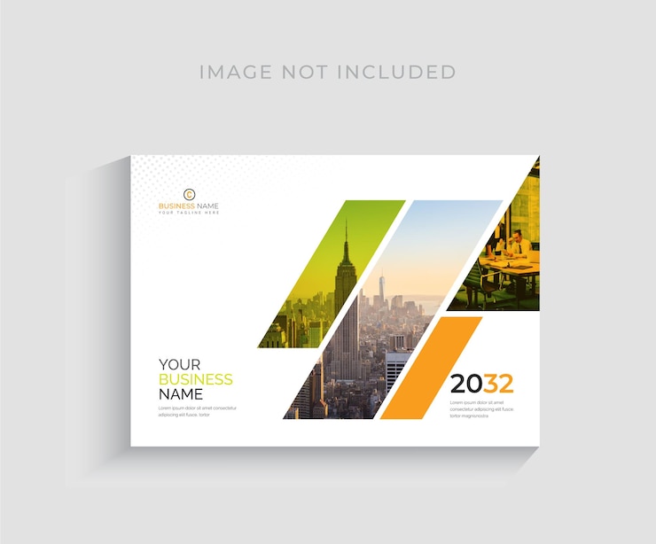 Vector vector corporate book cover horizontal design