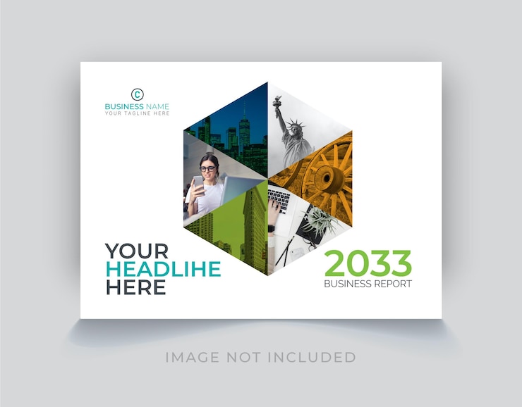 Vector vector corporate book cover horizontal design
