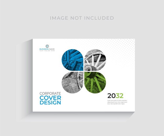 Vector vector corporate book cover horizontal design