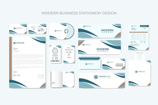 Vector corporate business branding identity and stationery design set