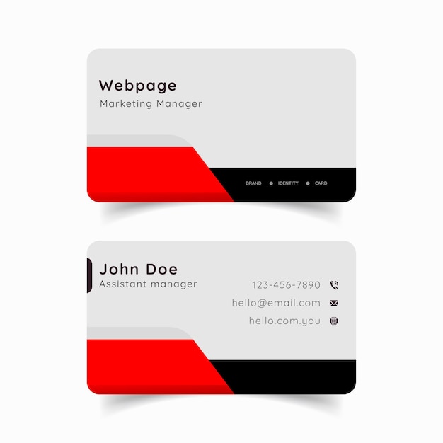 Vector vector corporate business card template