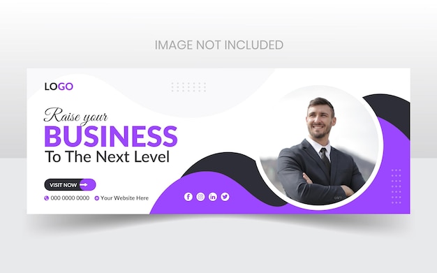 Vector corporate business copertina facebook e modello di progettazione di banner web