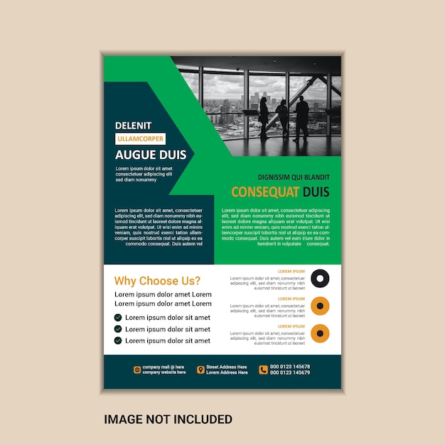 Vector Corporate business flyer design template with bleed