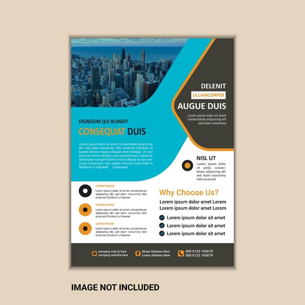 Vector vector corporate business flyer design template with bleed