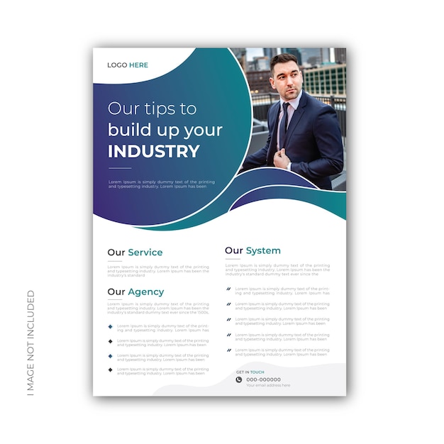 Vector corporate business flyer design template