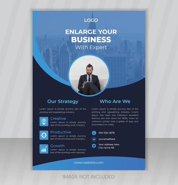 Vector vector corporate business flyer or poster or brochure cover template