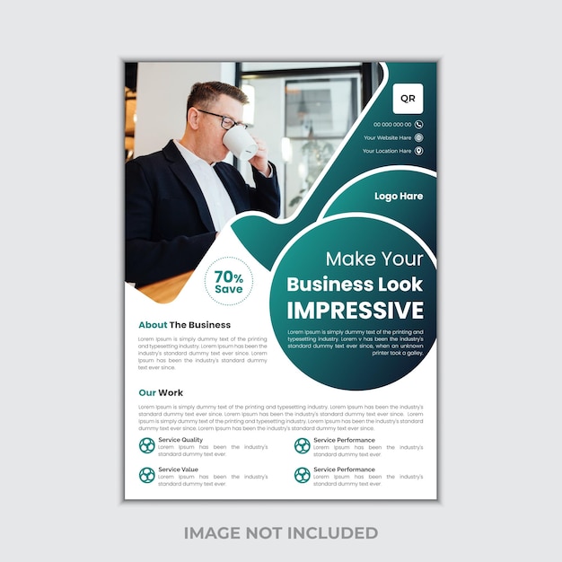 Vector vector corporate business multifunctionele flyer lay-out ontwerp