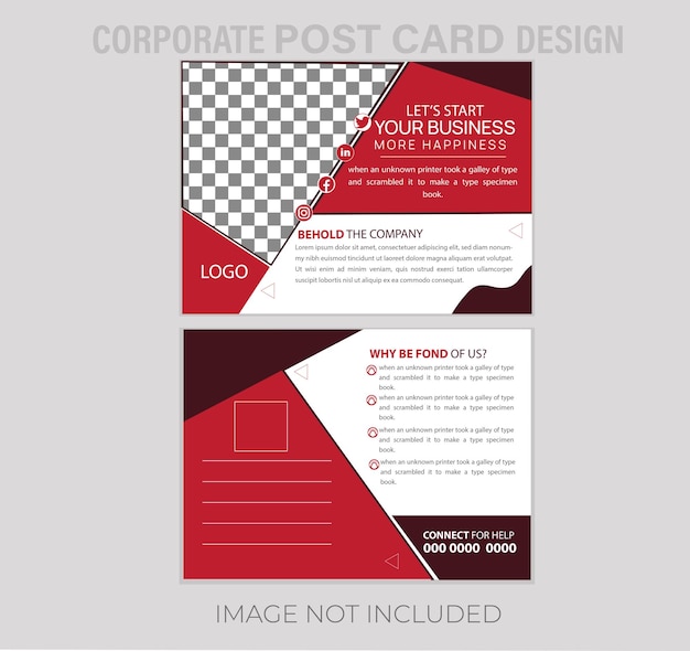 Vector corporate business post card design